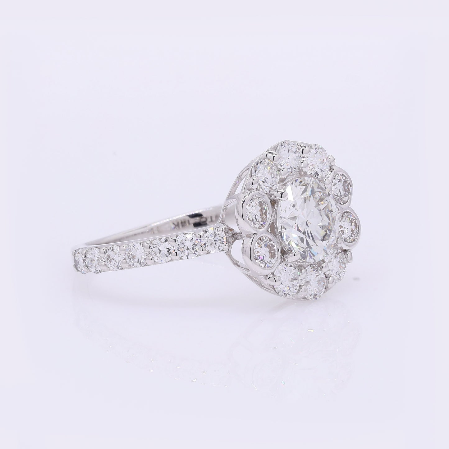 2.14 Carats Lab Grown Diamond 14K Gold Ring