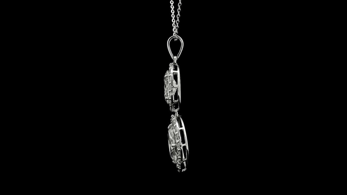 2.96 Carats Lab Grown Diamond 14K Gold Pendant
