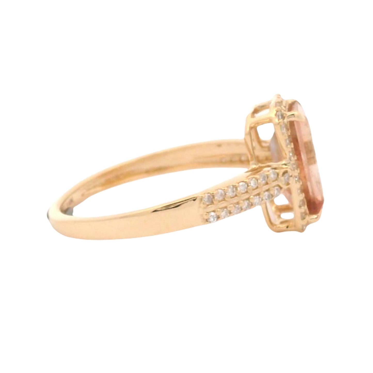 1.56 Ct Octagon Oregon Sunstone 14K Gold Ring