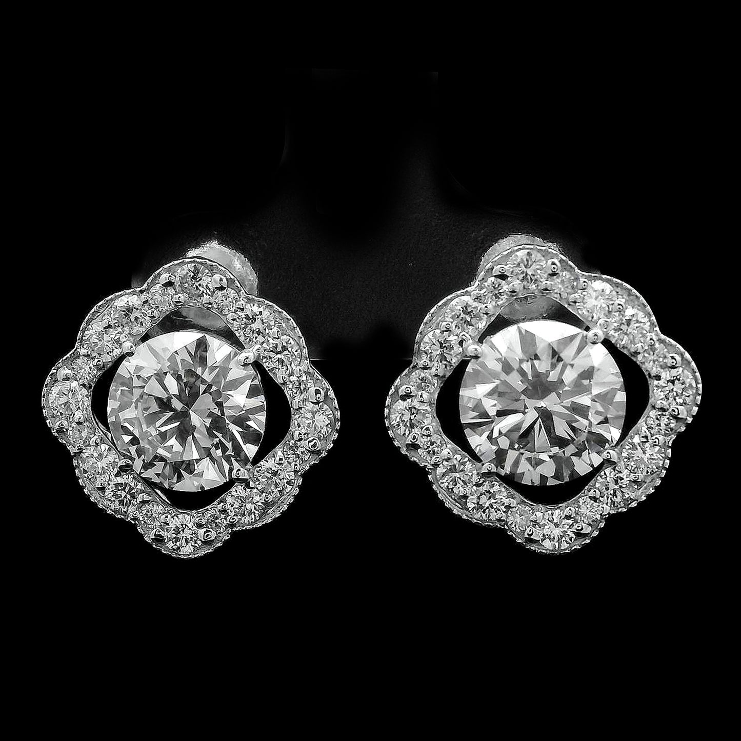 5.01 Carats Lab Grown Diamond 14K Gold Earrings