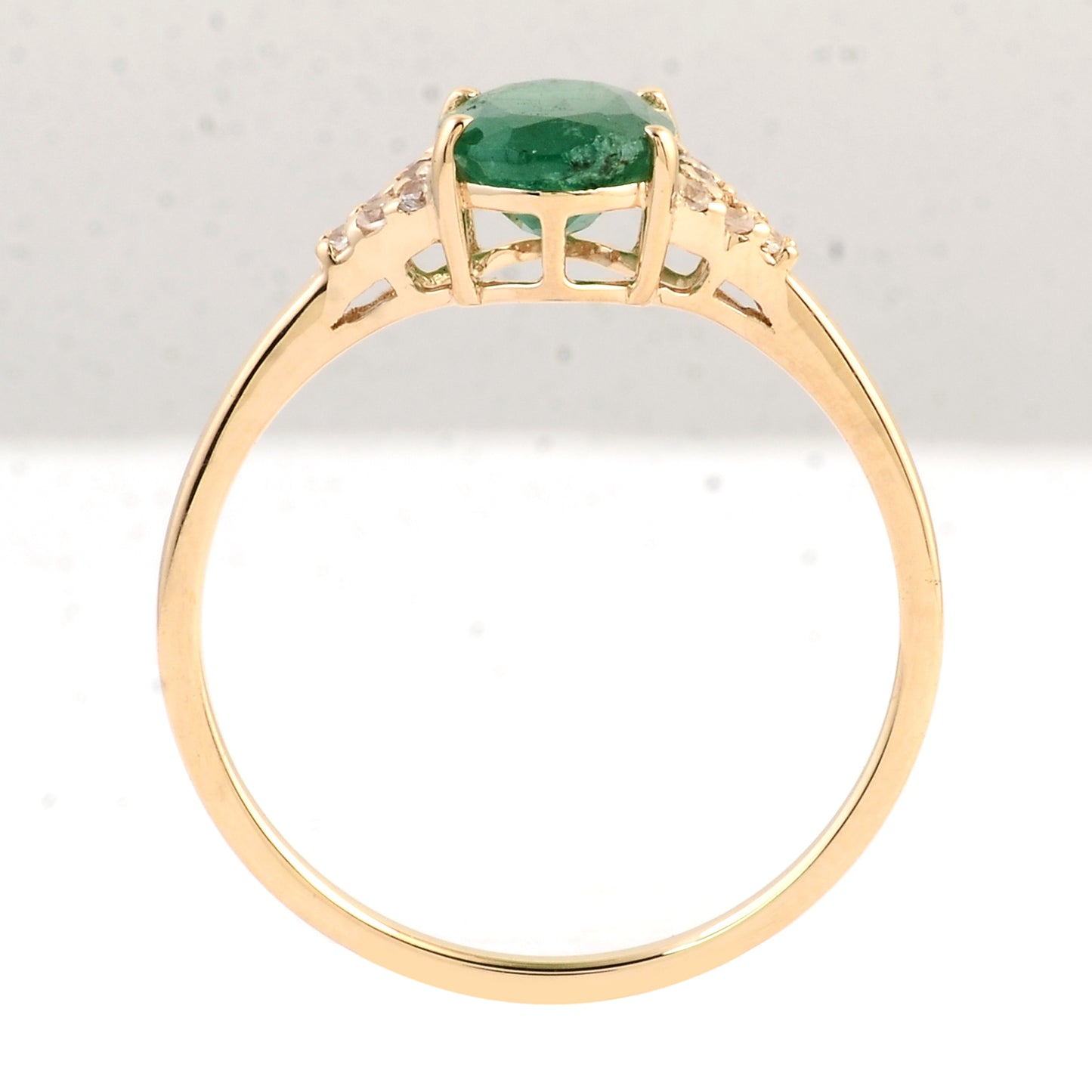 1.15 Ct Oval Emerald 14K Gold Ring