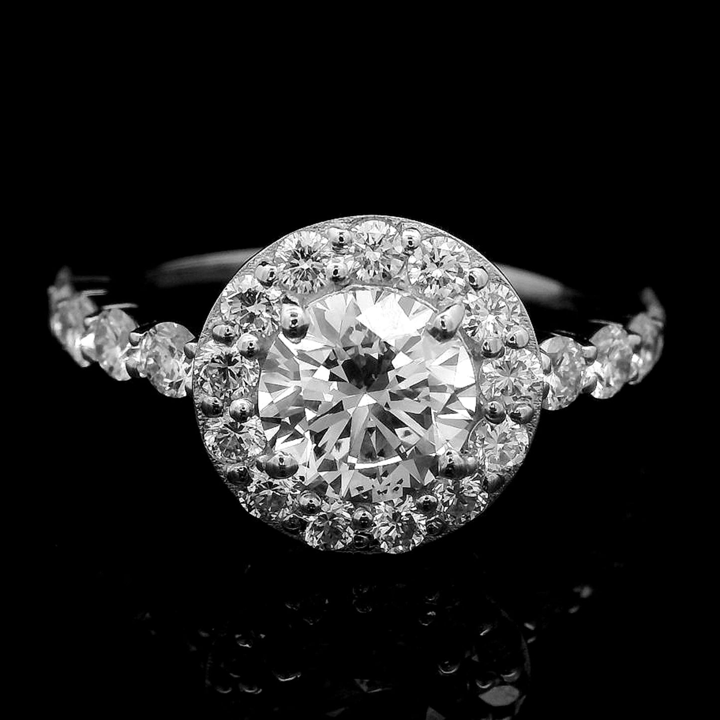 2.10 Carats Lab Grown Diamond 14K Gold Ring