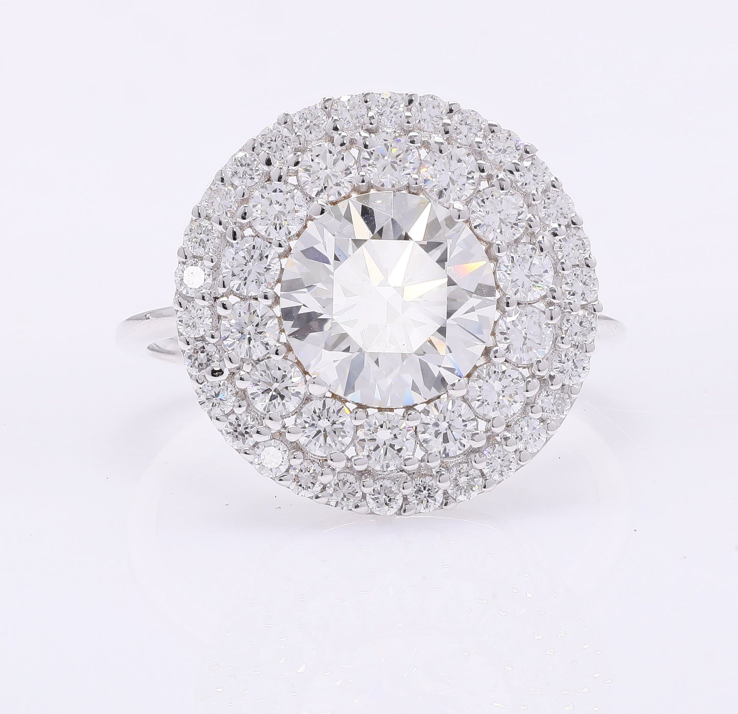 3.26 Carats Lab Grown Diamond 14K Gold Ring