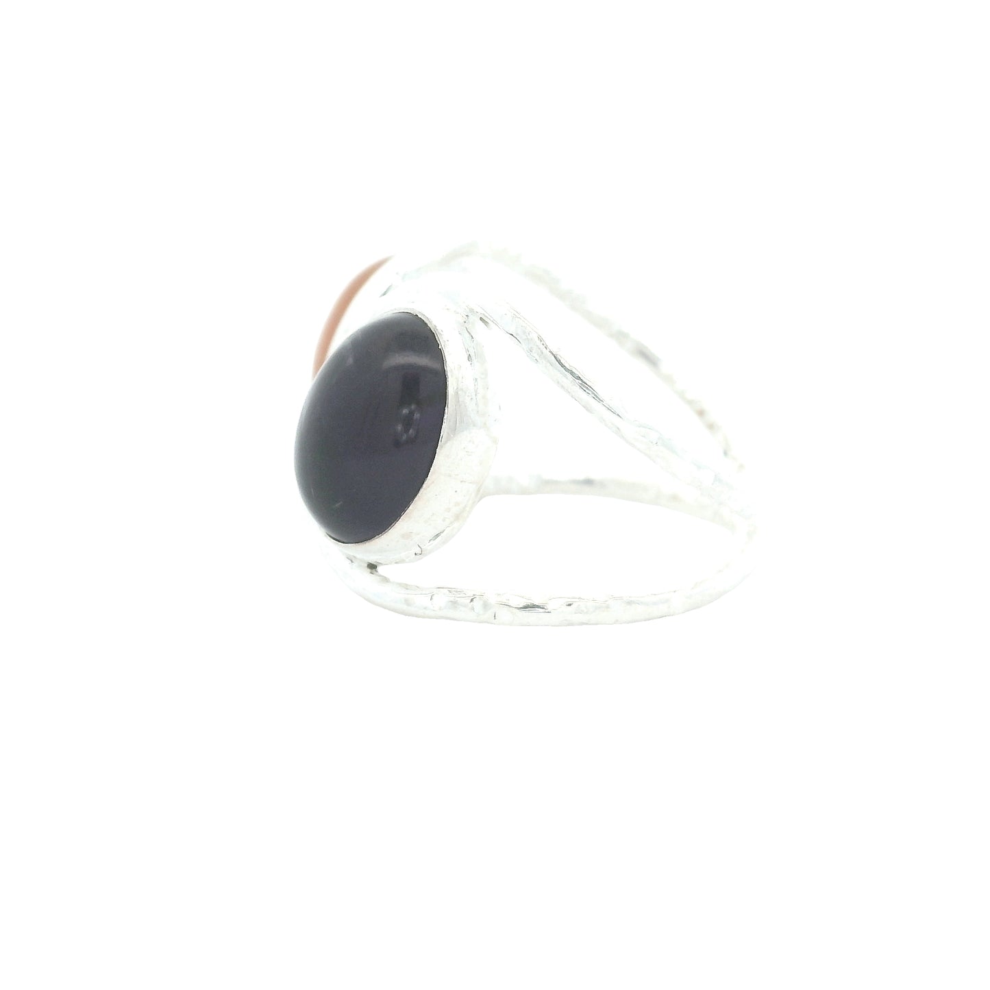 12.85 Ct Amethyst, Moonstone 925 Sterling Silver Ring