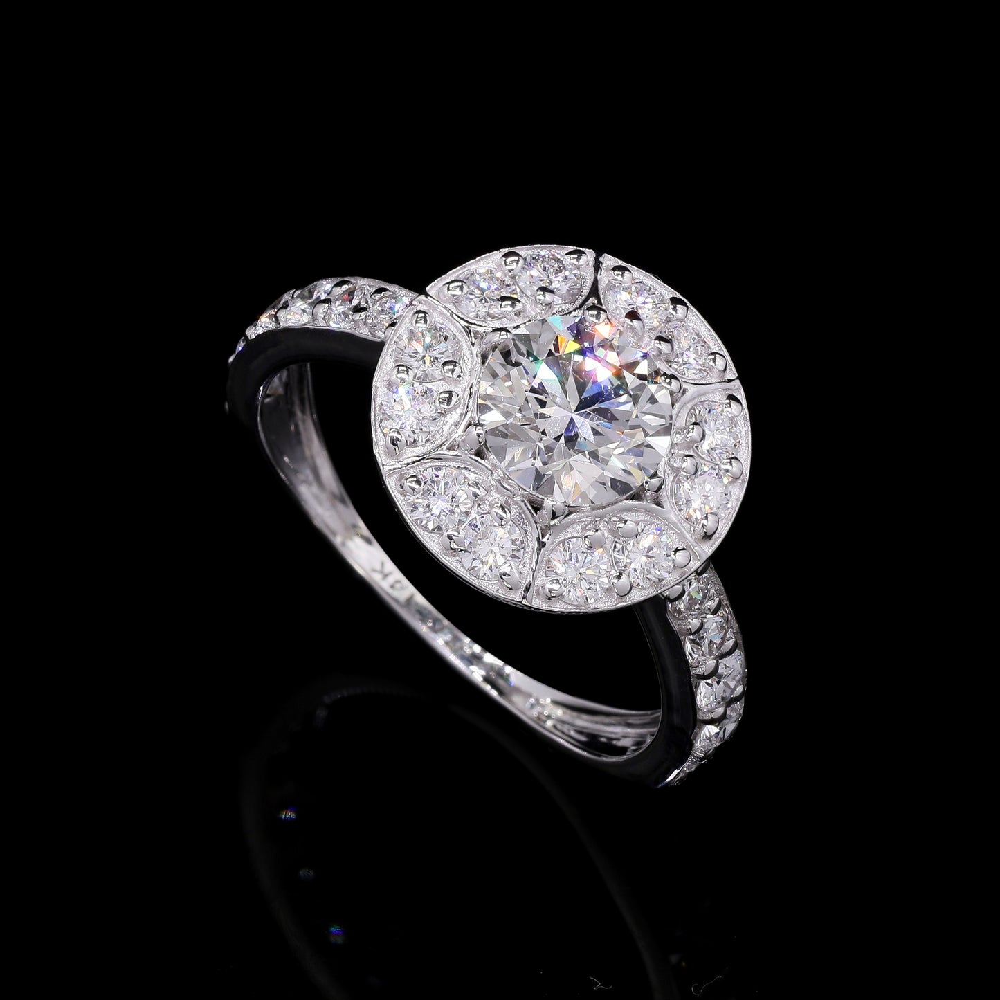 2.21 Carats Lab Grown Diamond 14K Gold Ring