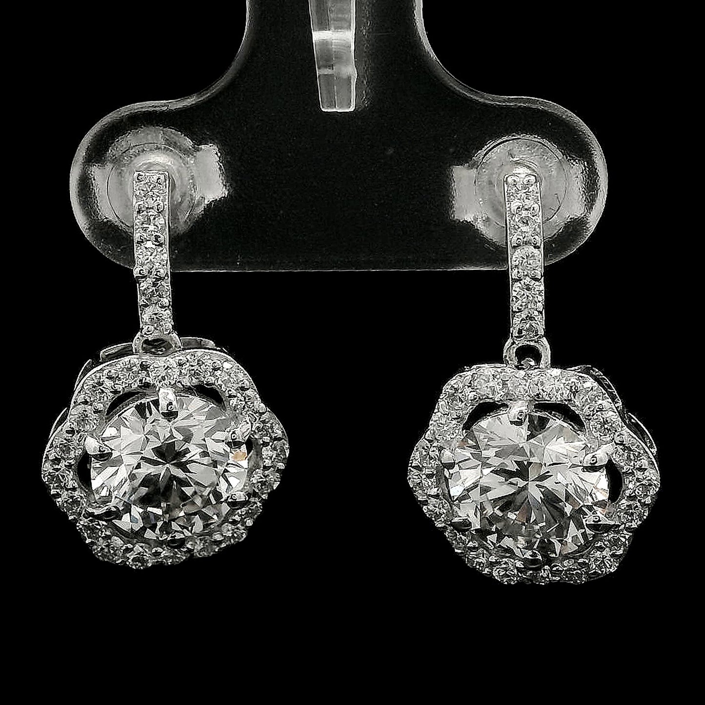 3.61 Carats Lab Grown Diamond 14K Gold Earrings