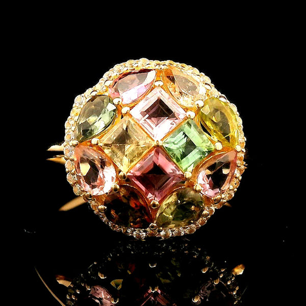 1.95 Ct Square Tourmaline 14K Gold Ring