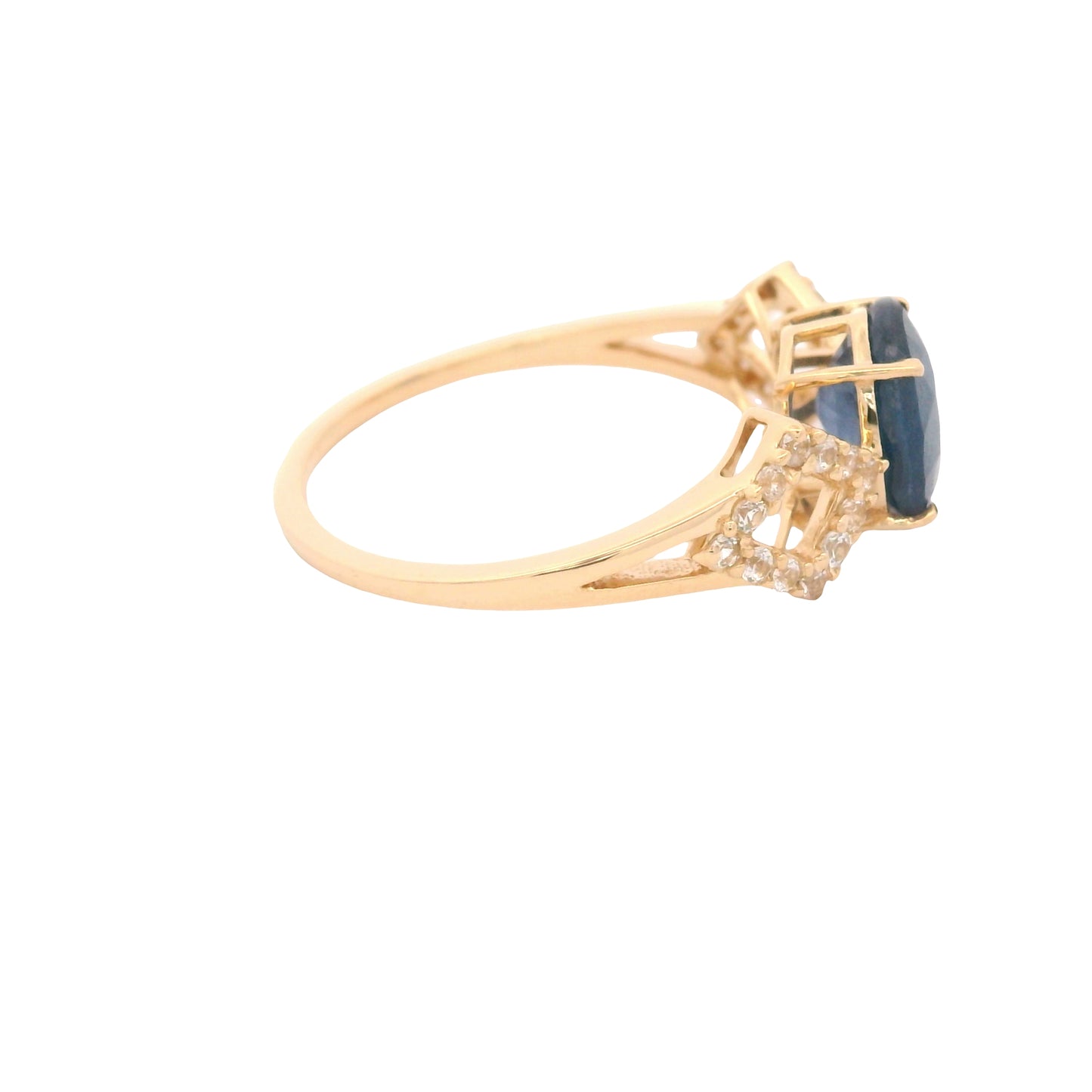 2.19 Ct Oval Sapphire 14K Gold Ring