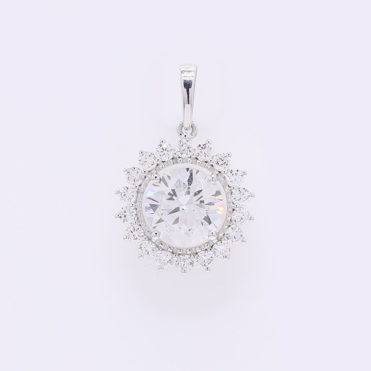 2.25 Carats Lab Grown Diamond 14K Gold Pendant