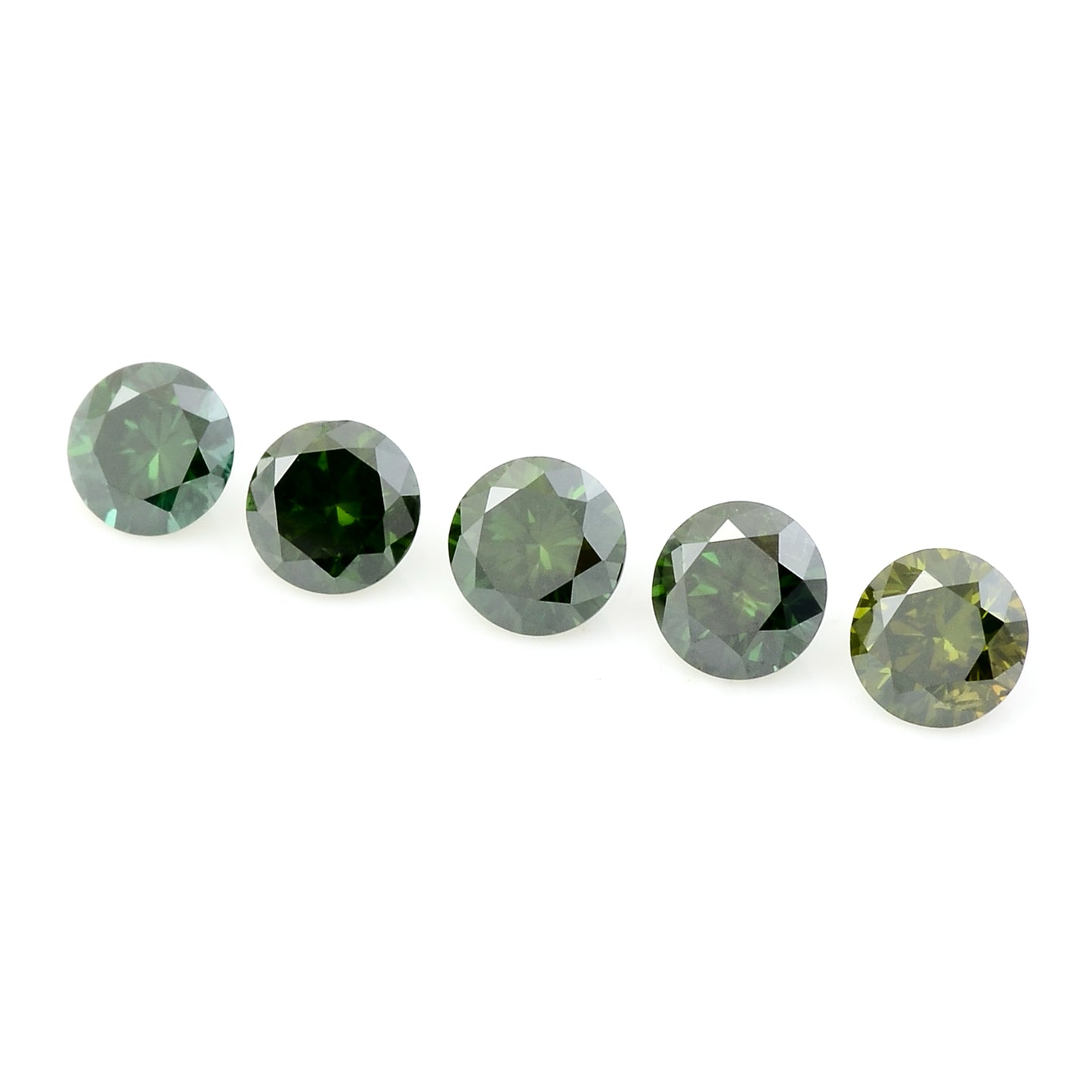 0.55 Green Diamond Round Loose Gemstone