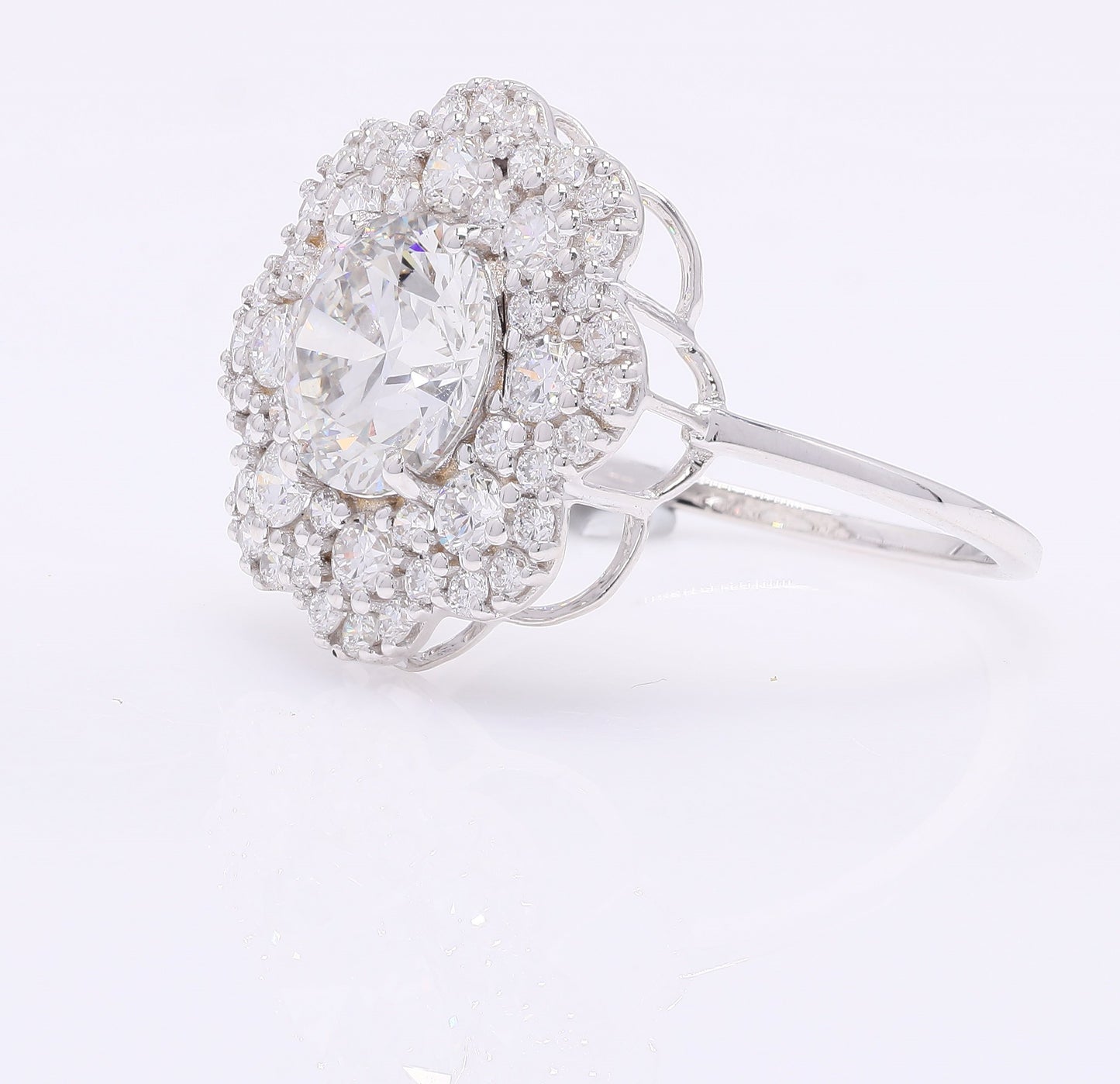 2.90 Carats Lab Grown Diamond 14K Gold Ring