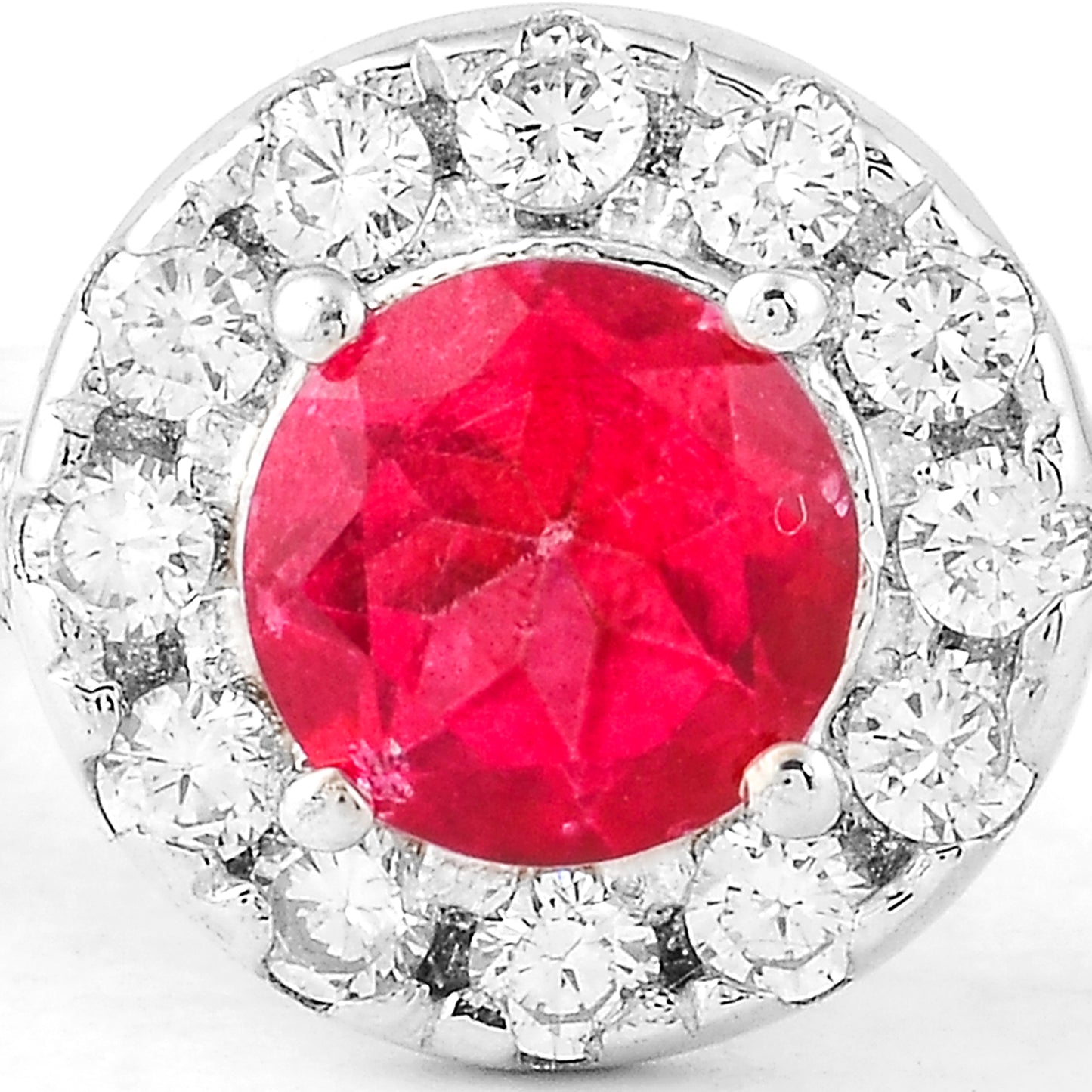 2.59 Ct Round Pink Topaz, Cubic Zirconia, 925 Sterling Silver Ring