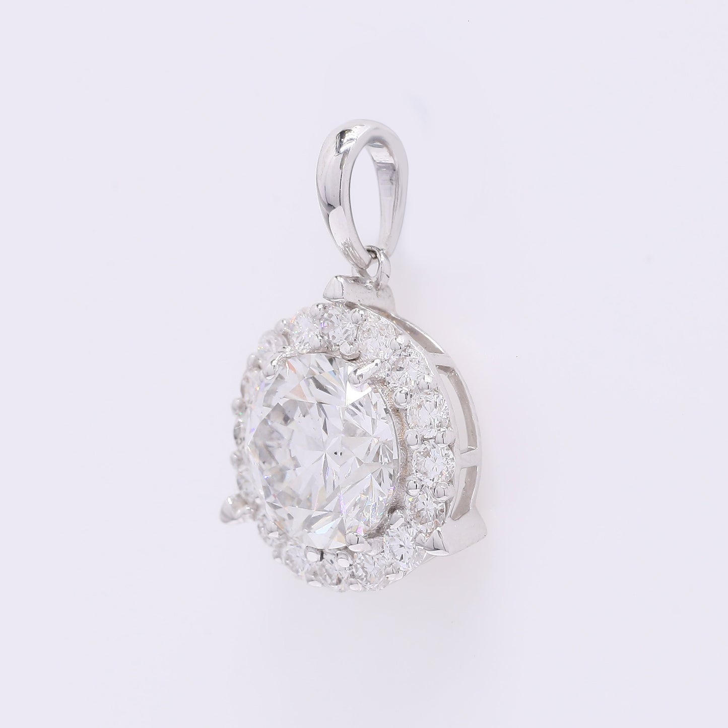 2.37 Carats Lab Grown Diamond 14K Gold Pendant