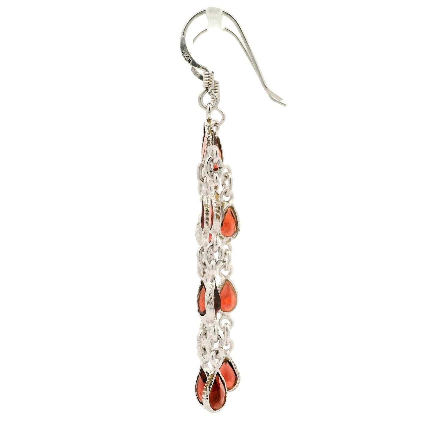 11.13 Ct Garnet 925 Sterling Silver Earrings