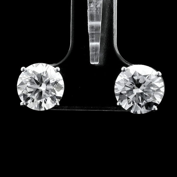 4.02 Carats Lab Grown Diamond 14K Gold Earrings