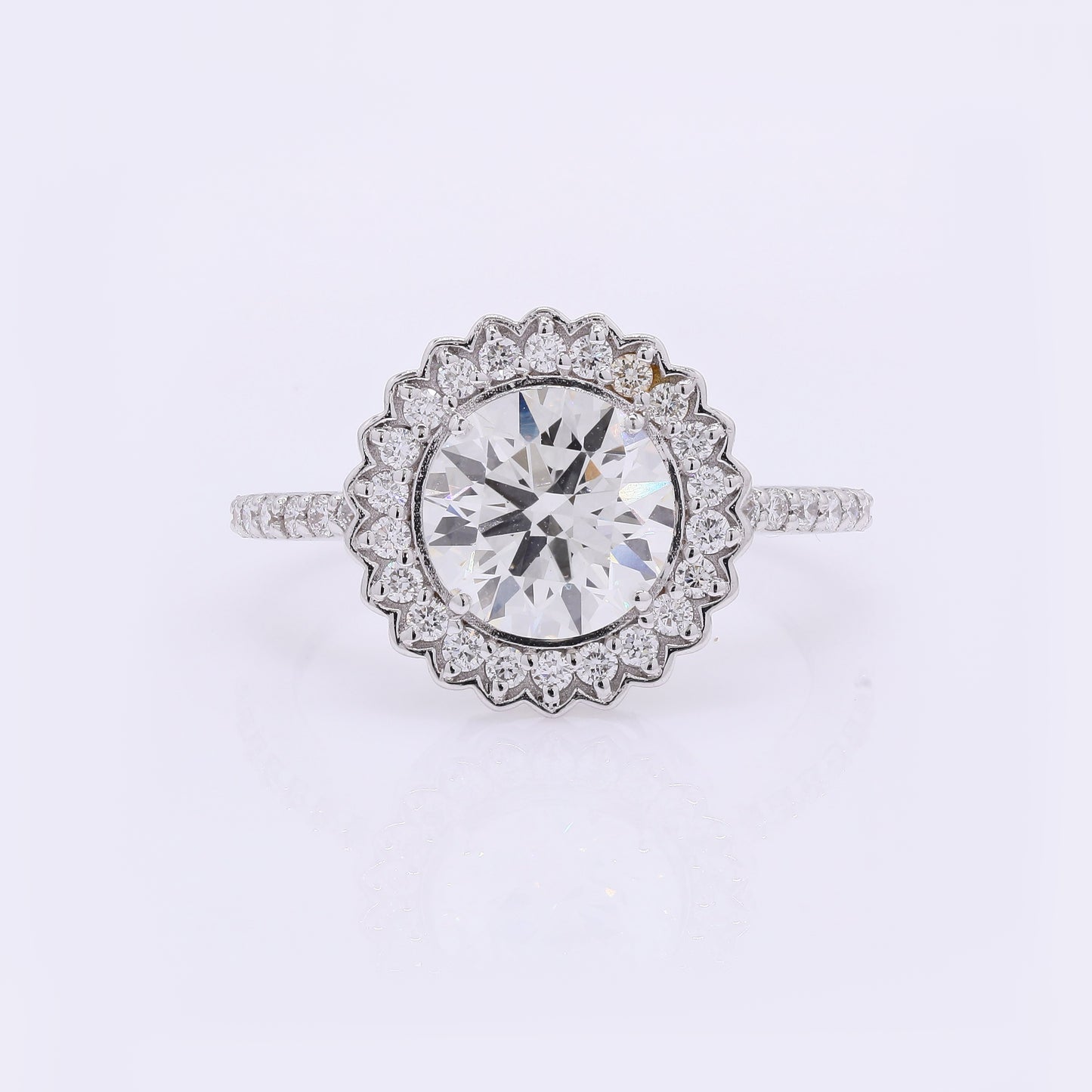 2.56 Carats Lab Grown Diamond 14K Gold Ring