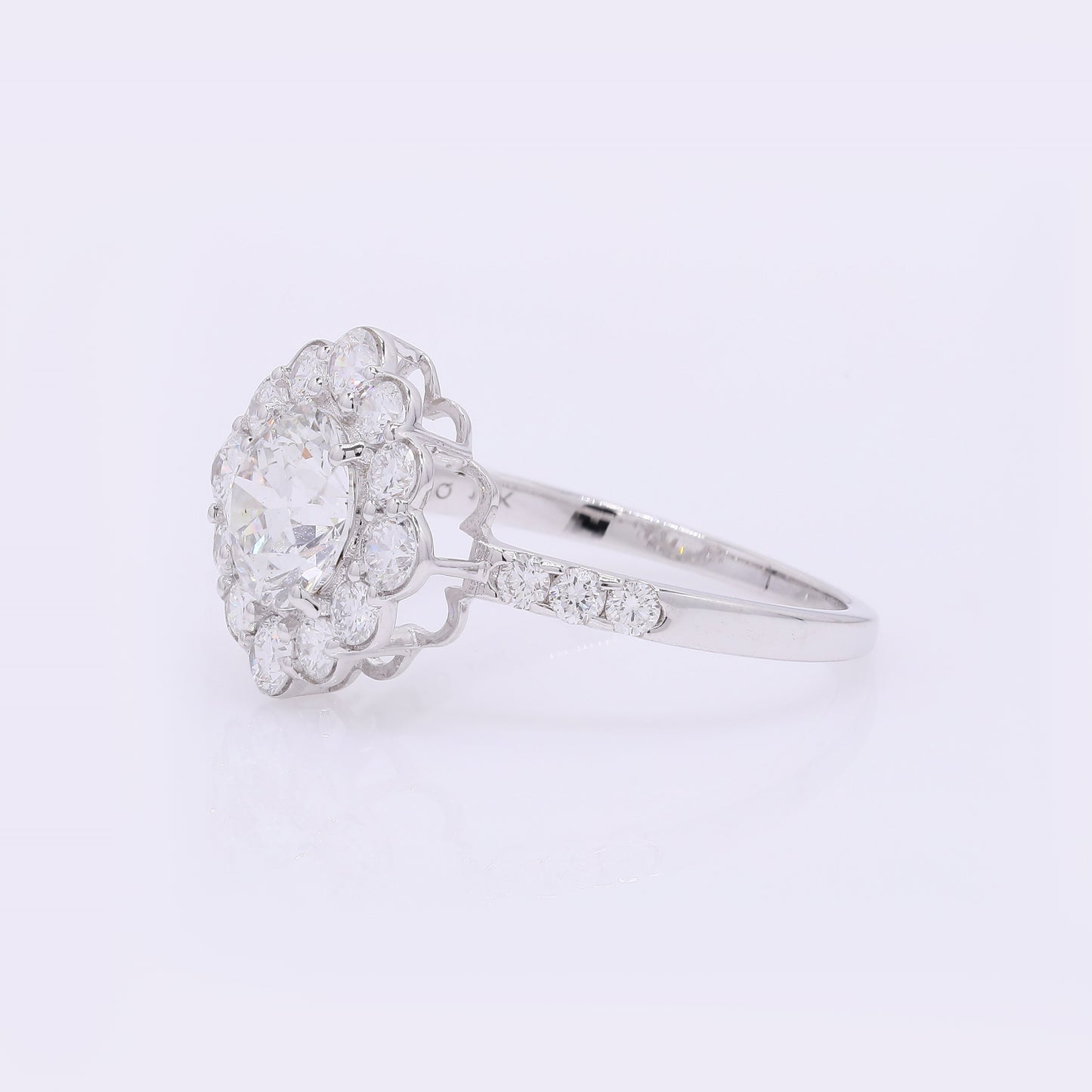 2.08 Carats Lab Grown Diamond 14K Gold Ring