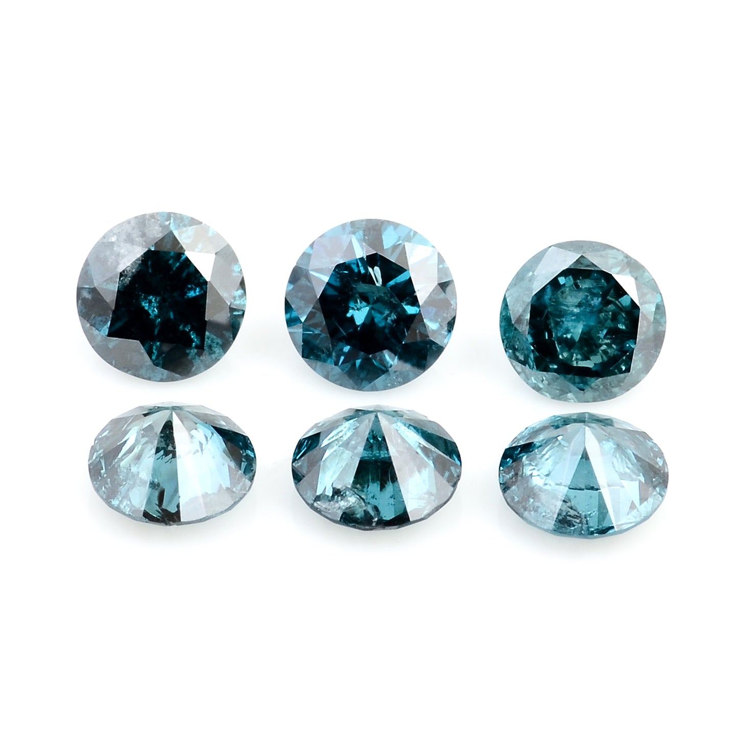 1.00 Blue Diamond Round Loose Gemstone