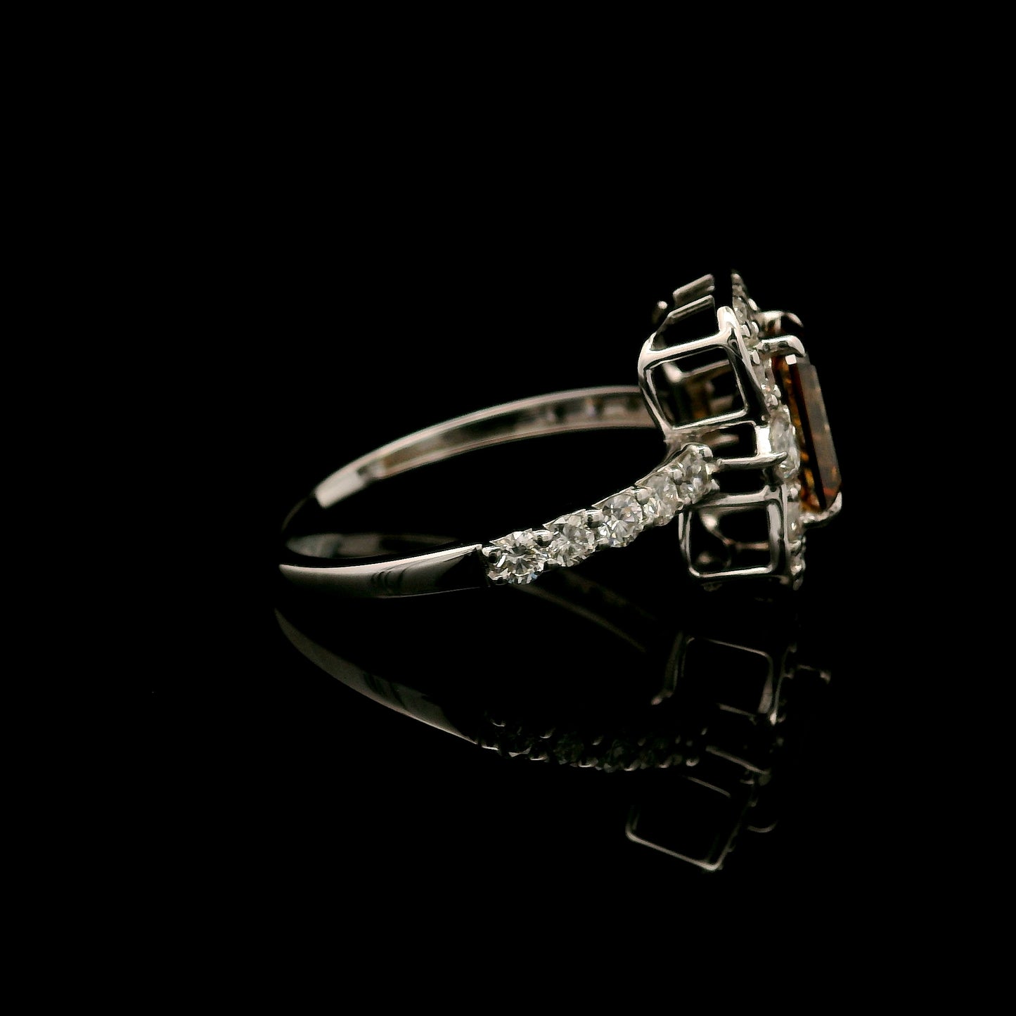 2.32 Carats Red Lab Grown Diamond 14K Gold Ring