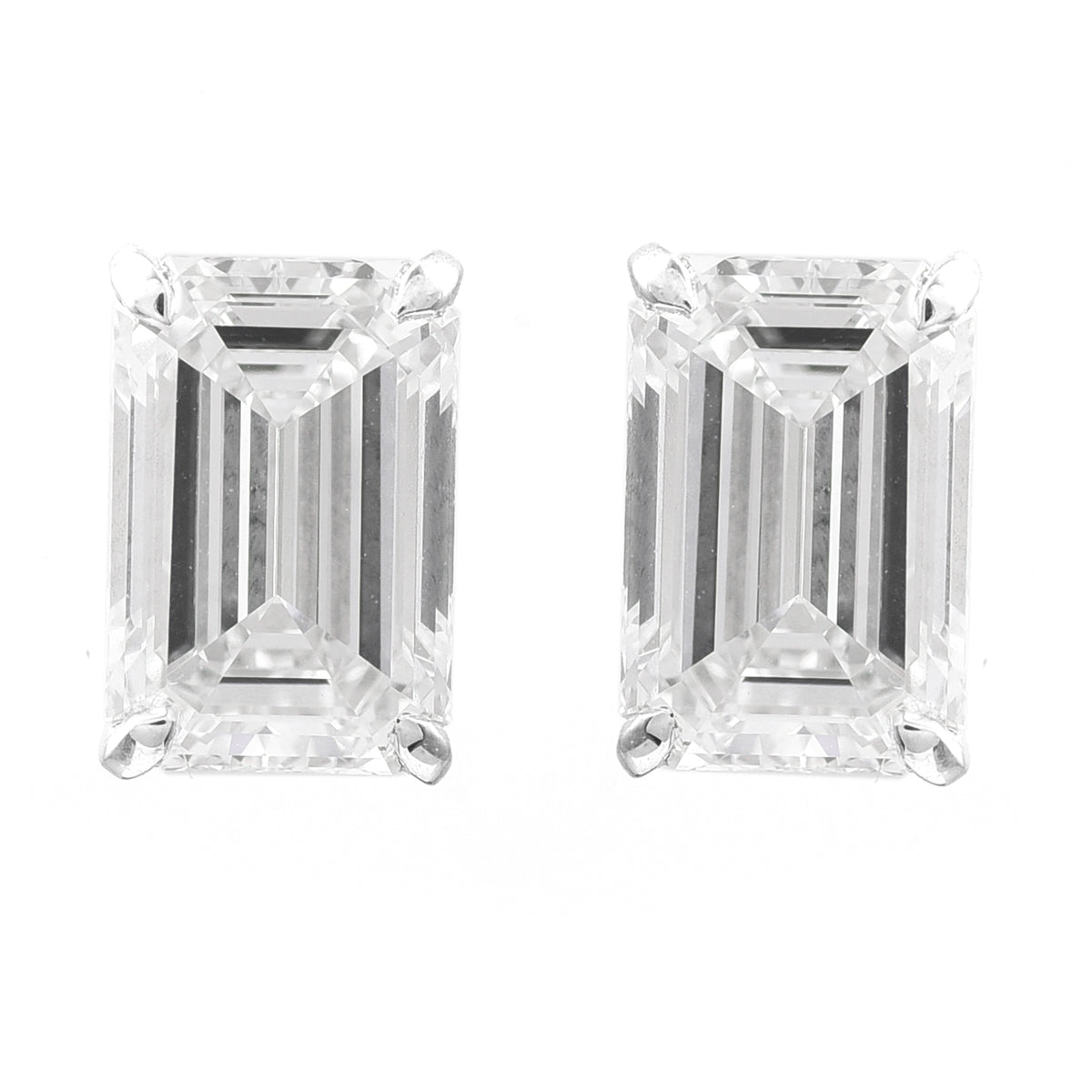 3.13 Carats Lab Grown Diamond 14K Gold Earrings