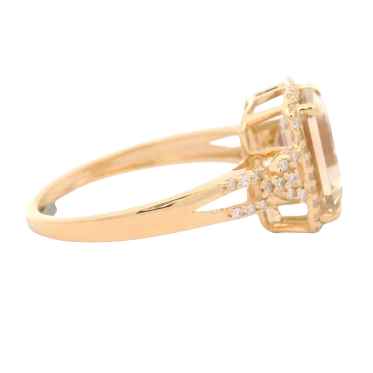 2.56 Ct Octagon Oregon Sunstone 14K Gold Ring