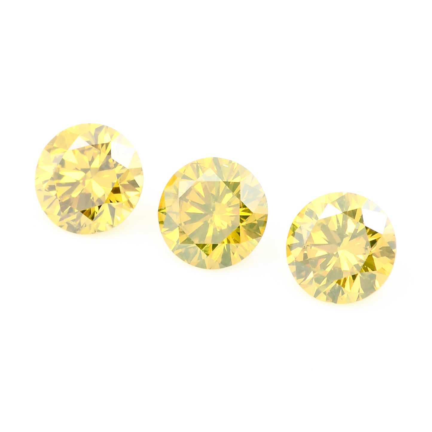 0.54 Yellow Diamond Round Loose Gemstone