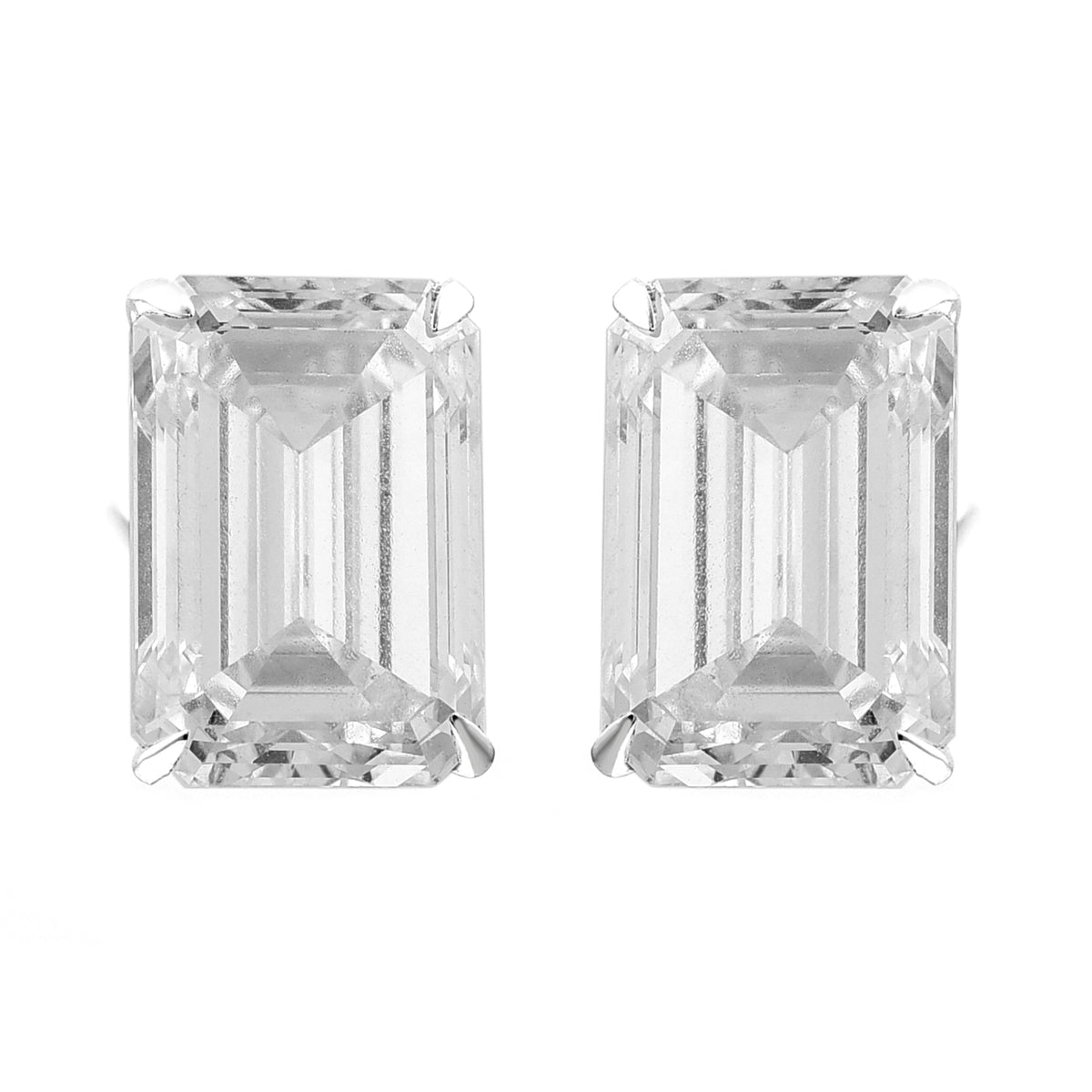 3.83 Carats Lab Grown Diamond 14K Gold Earrings