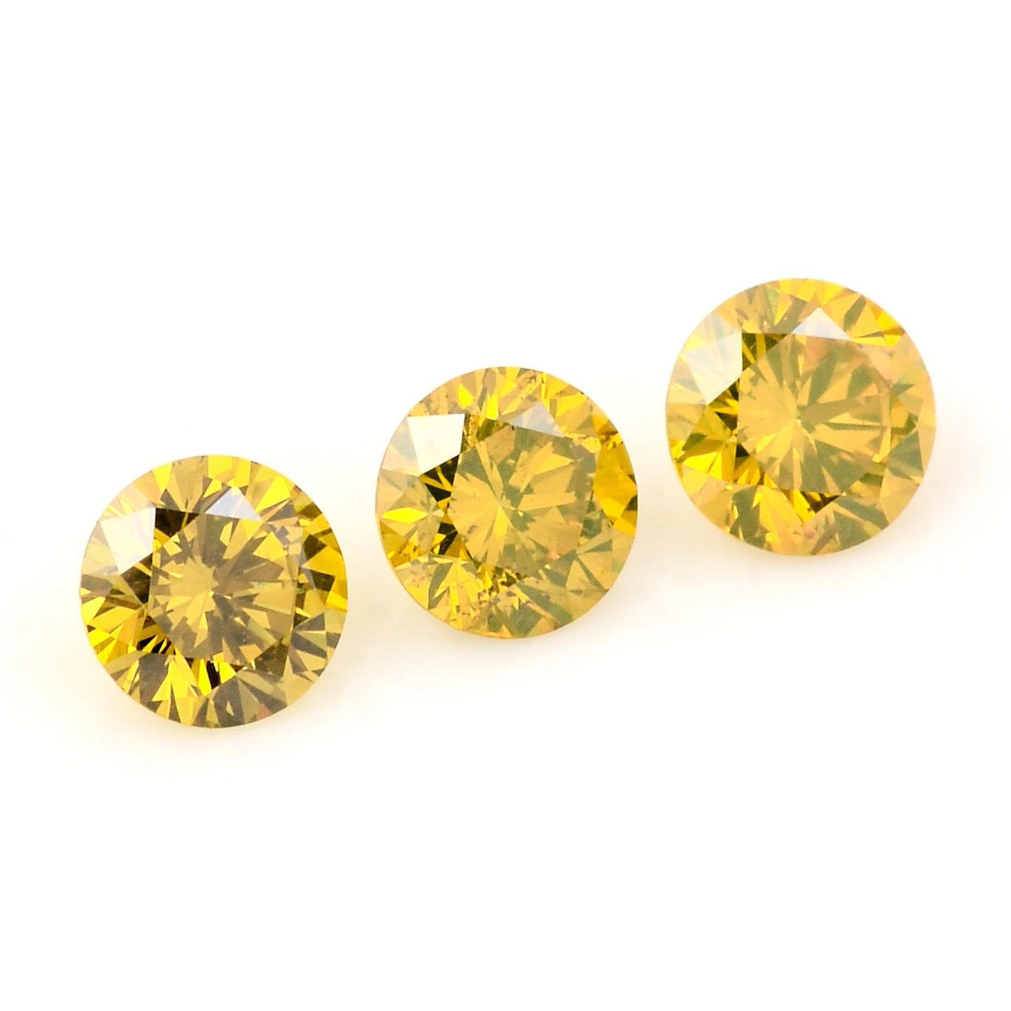 0.56 Yellow Diamond Round Loose Gemstone