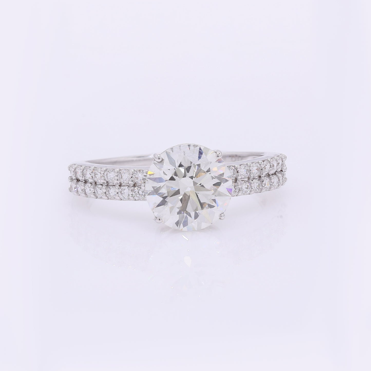2.43 Carats Lab Grown Diamond 14K Gold Ring