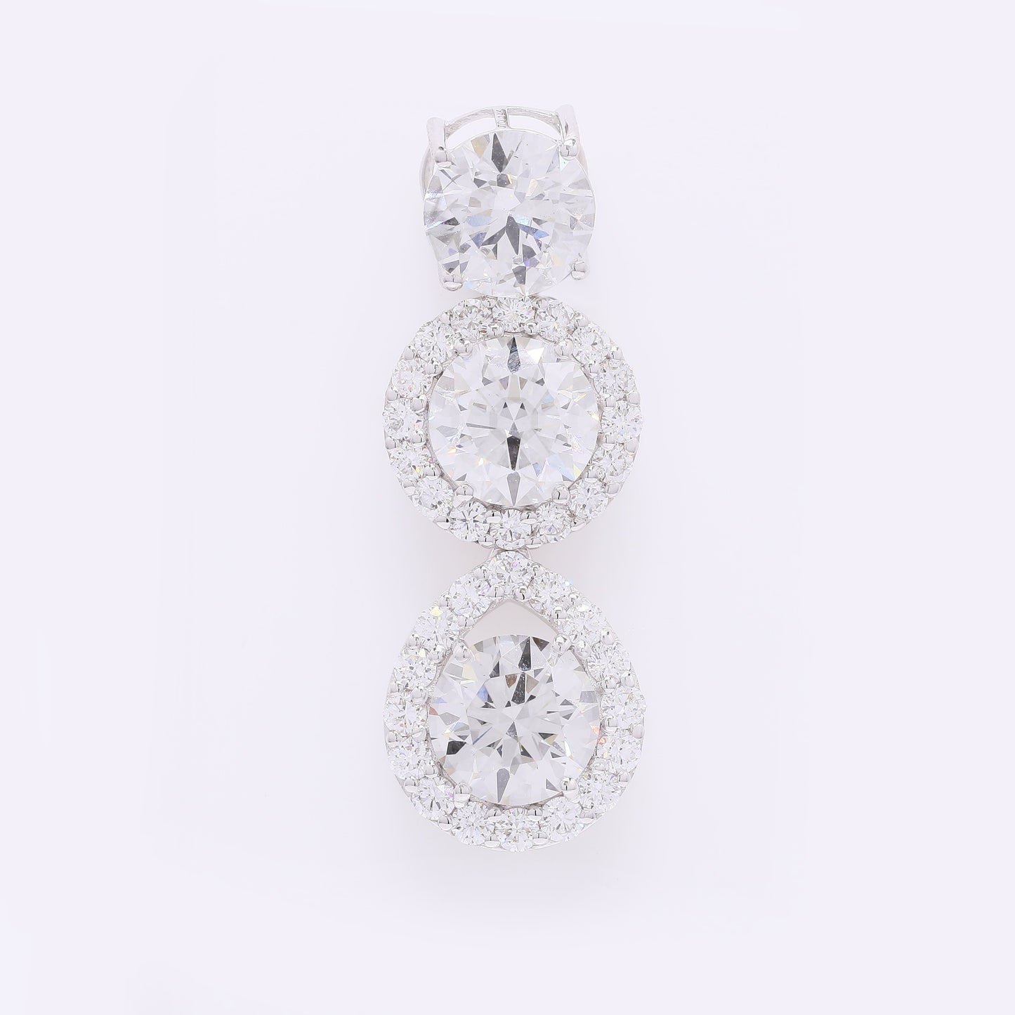 5.71 Carats Lab Grown Diamond 14K Gold Pendant