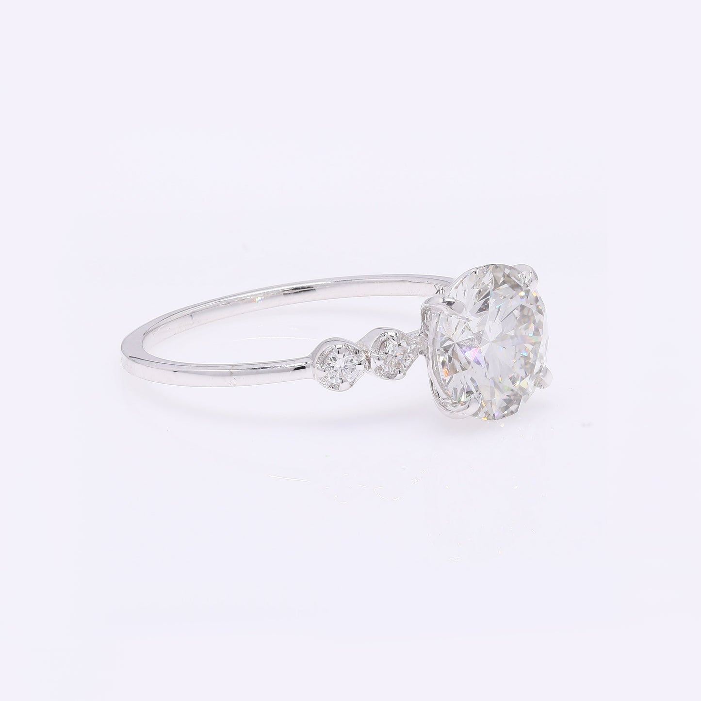 2.17 Carats Lab Grown Diamond 14K Gold Ring