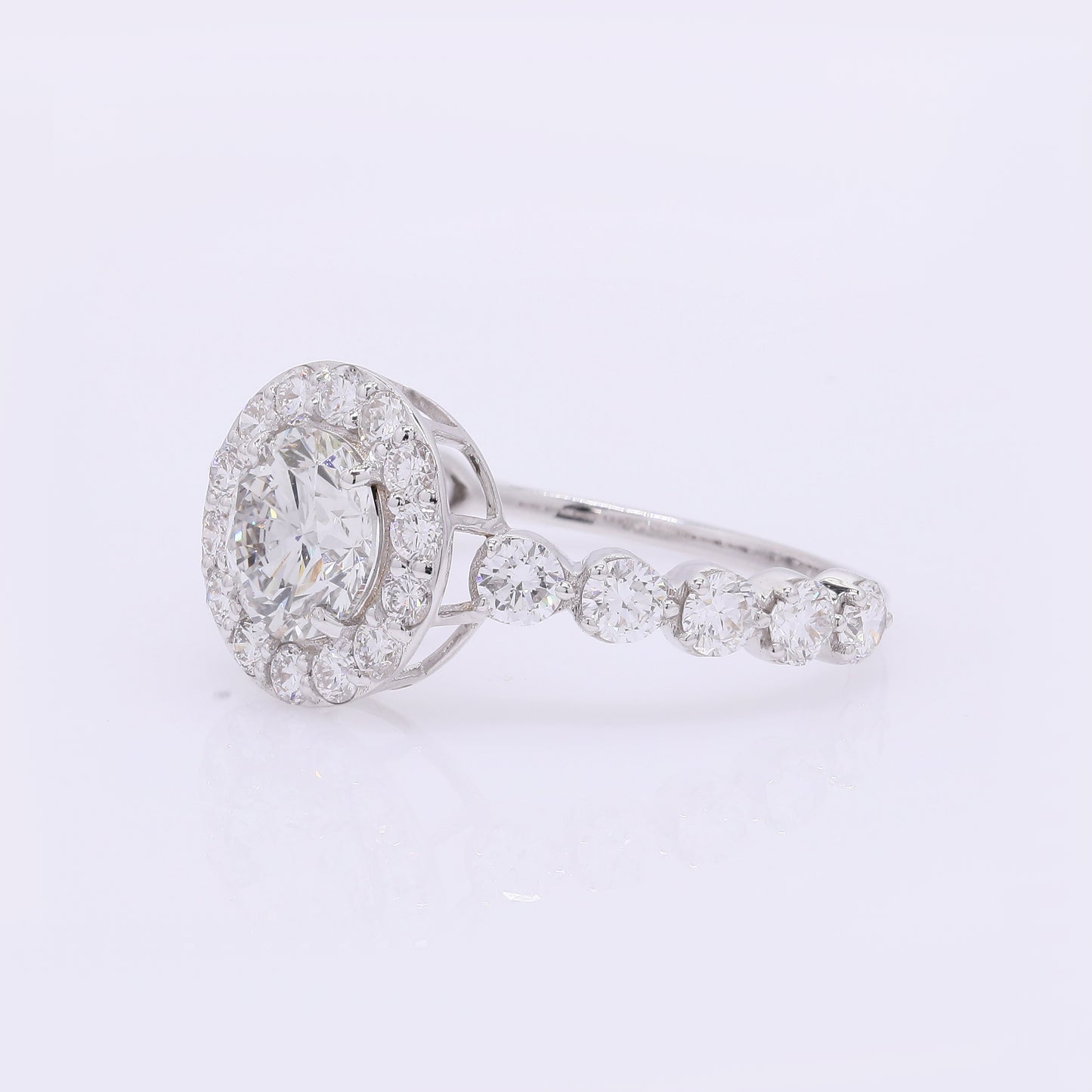 2.16 Carats Lab Grown Diamond 14K Gold Ring