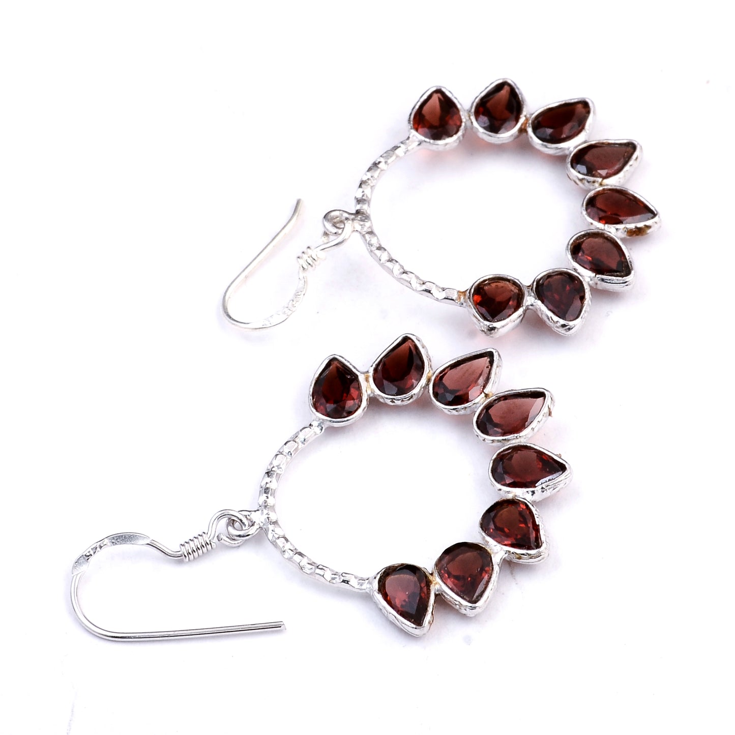 8.55 Ct Garnet 925 Sterling Silver Earrings