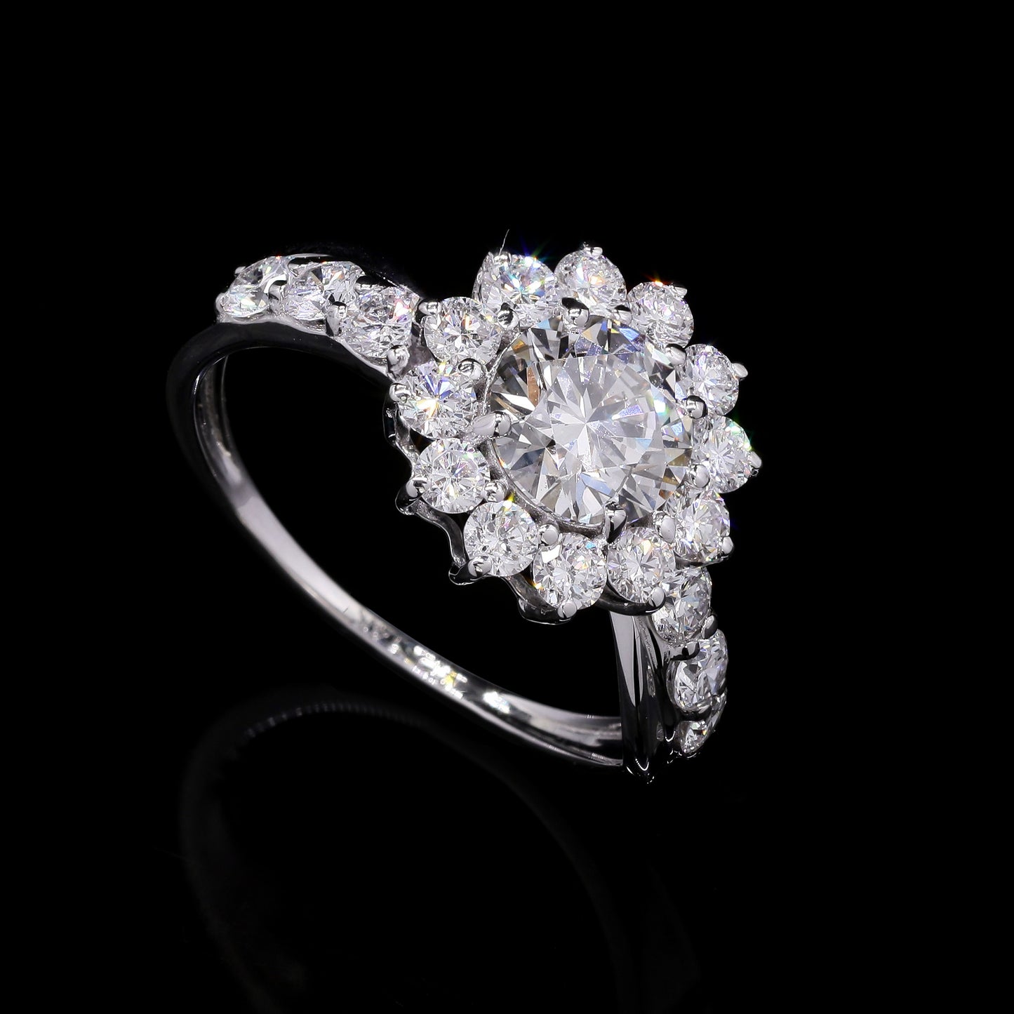 2.32 Carats Lab Grown Diamond 14K Gold Ring