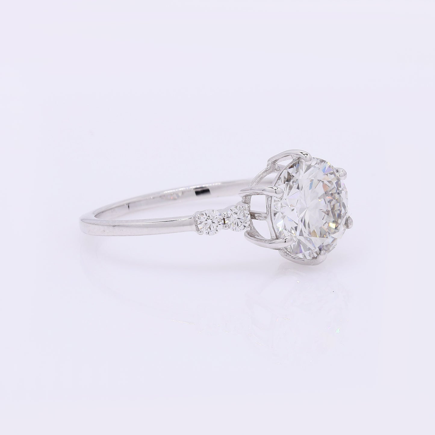 2.18 Carats Lab Grown Diamond 14K Gold Ring