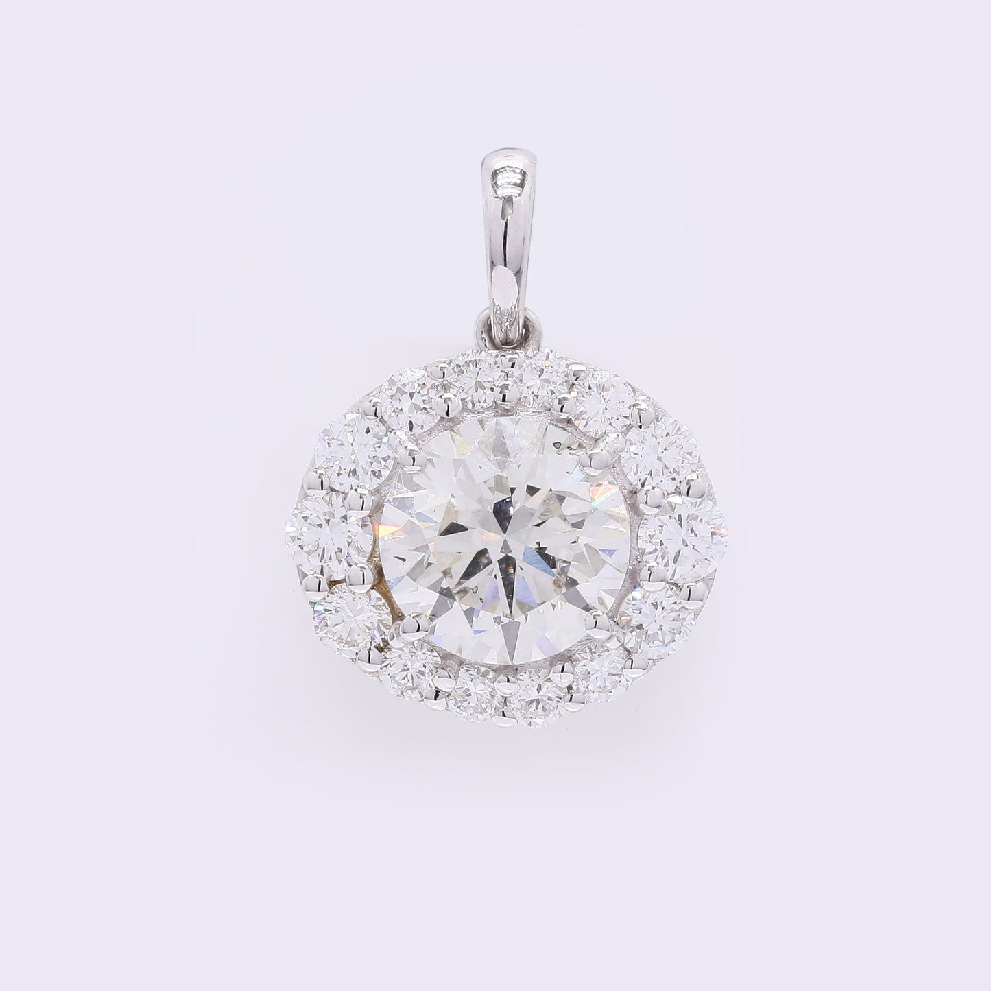 2.22 Carats Lab Grown Diamond 14K Gold Pendant