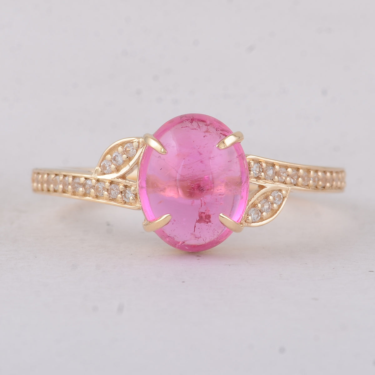 2.08 Ct Oval Tourmaline 9K Gold Ring