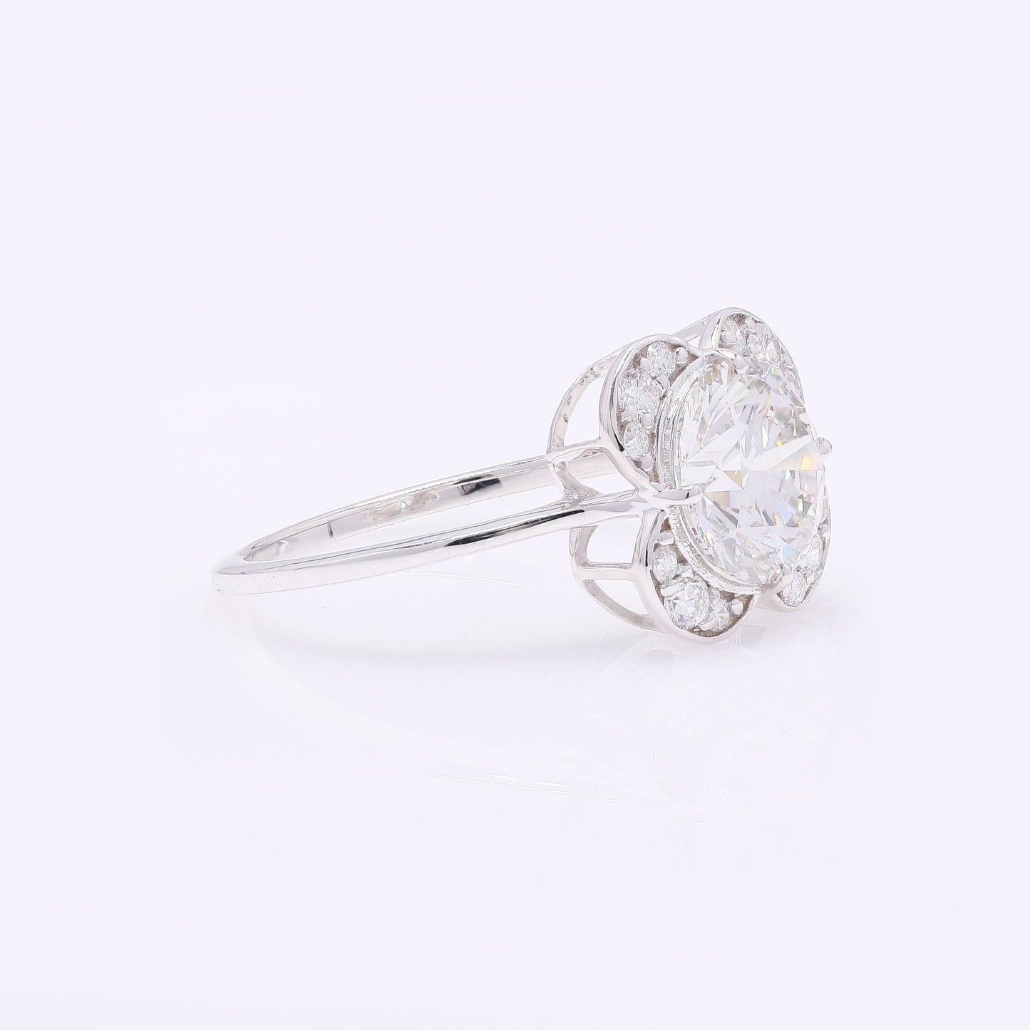 2.31 Carats Lab Grown Diamond 14K Gold Ring