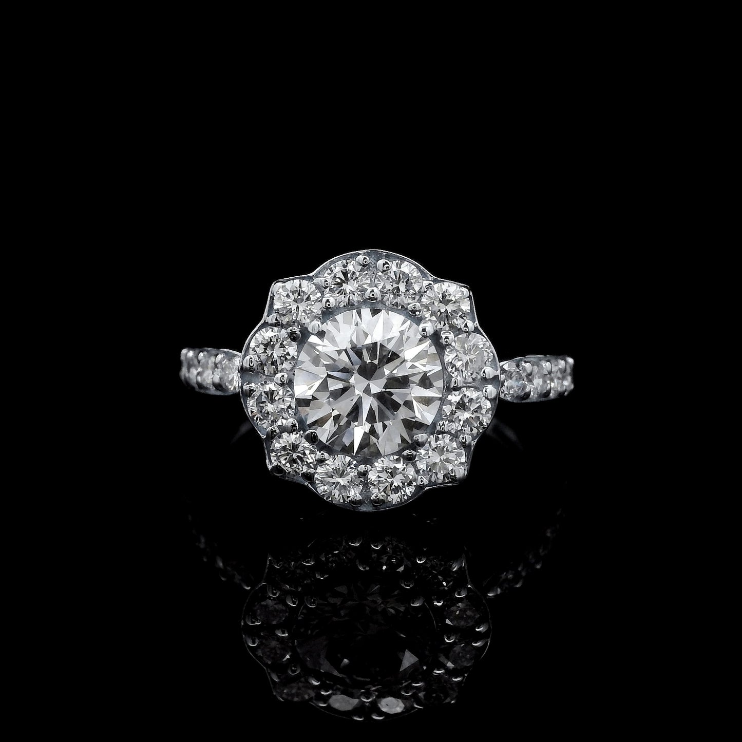 2.03 Carats Lab Grown Diamond 14K Gold Ring