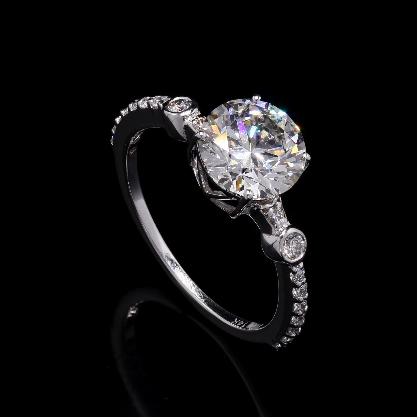 2.29 Carats Lab Grown Diamond 14K Gold Ring