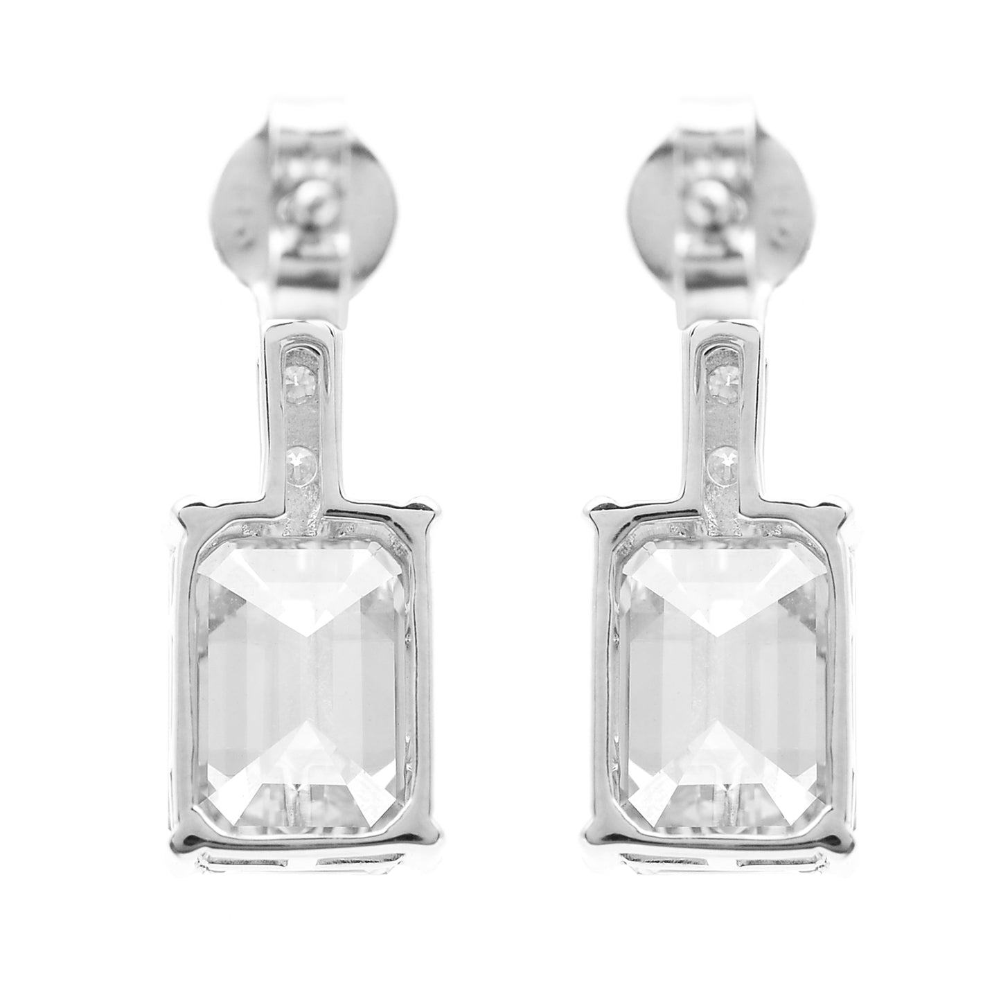 4.38 Carats Lab Grown Diamond 14K Gold Earrings