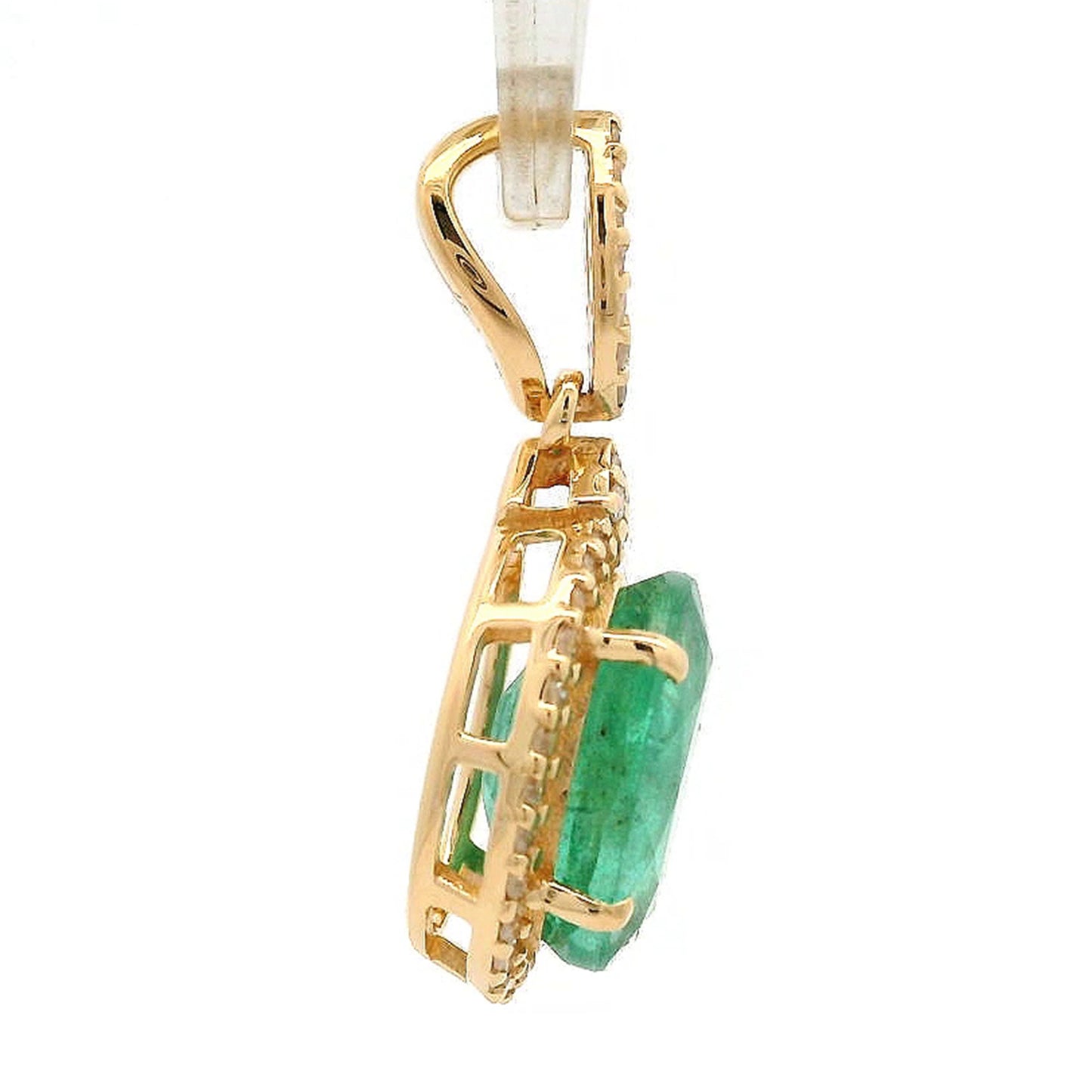 1.93 Ct Oval Emerald 14K Gold Pendant