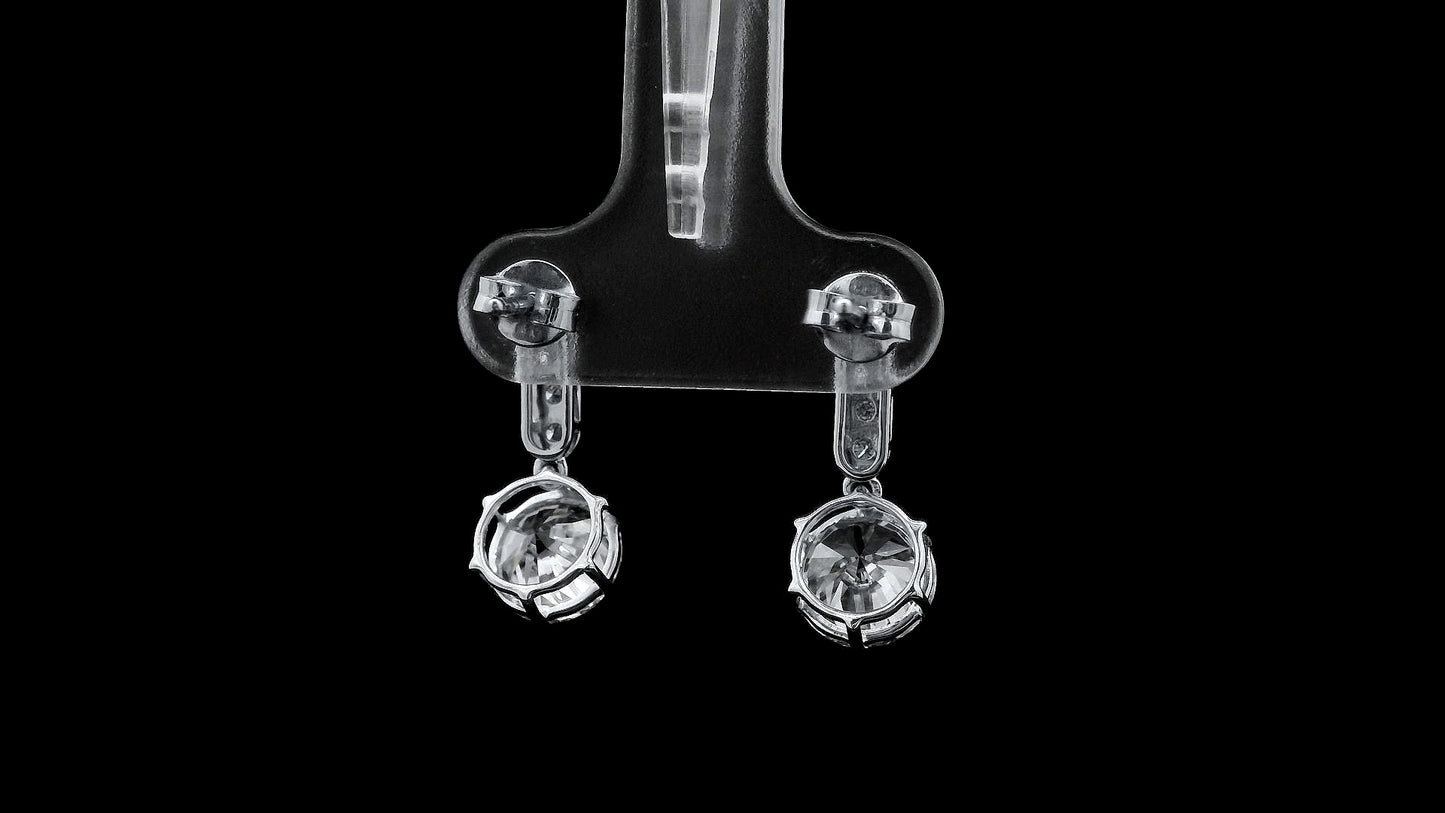 3.33 Carats Lab Grown Diamond 14K Gold Earrings