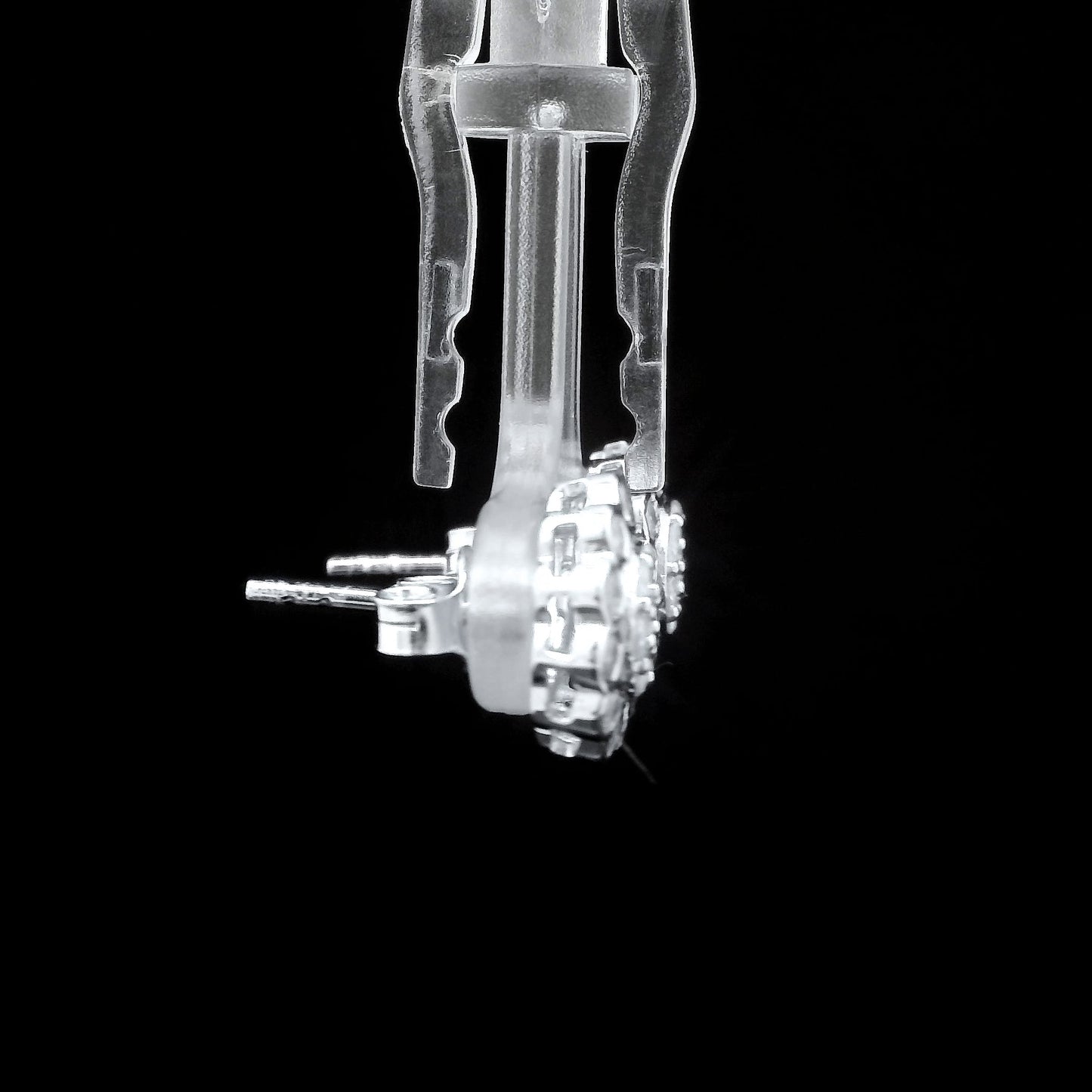 0.88 Ct Round Diamond 925 Sterling Silver Earrings