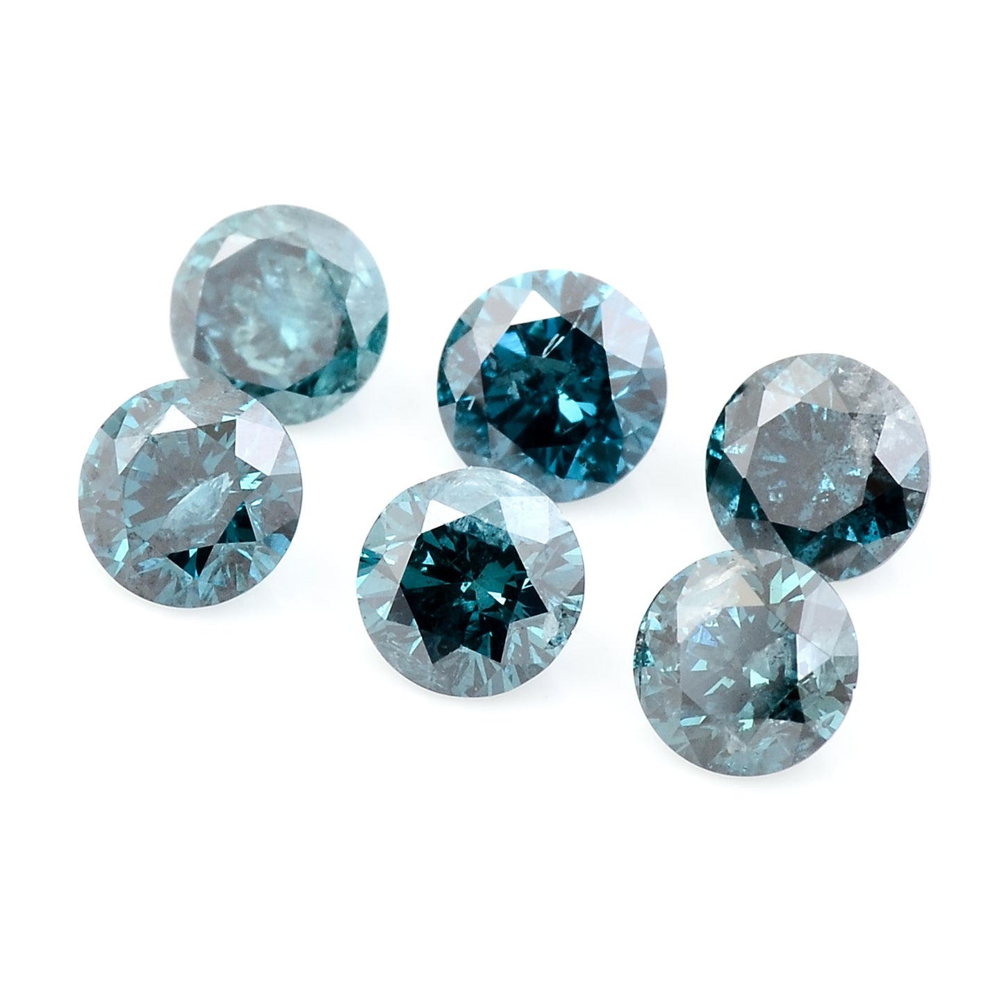 1.00 Blue Diamond Round Loose Gemstone