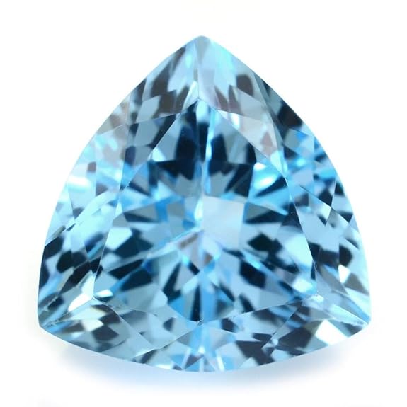 34.00 Carats Blue Topaz Trillion Loose Gemstone