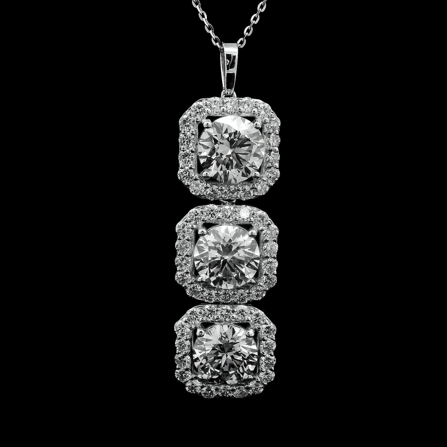 6.30 Carats Lab Grown Diamond 14K Gold Pendant