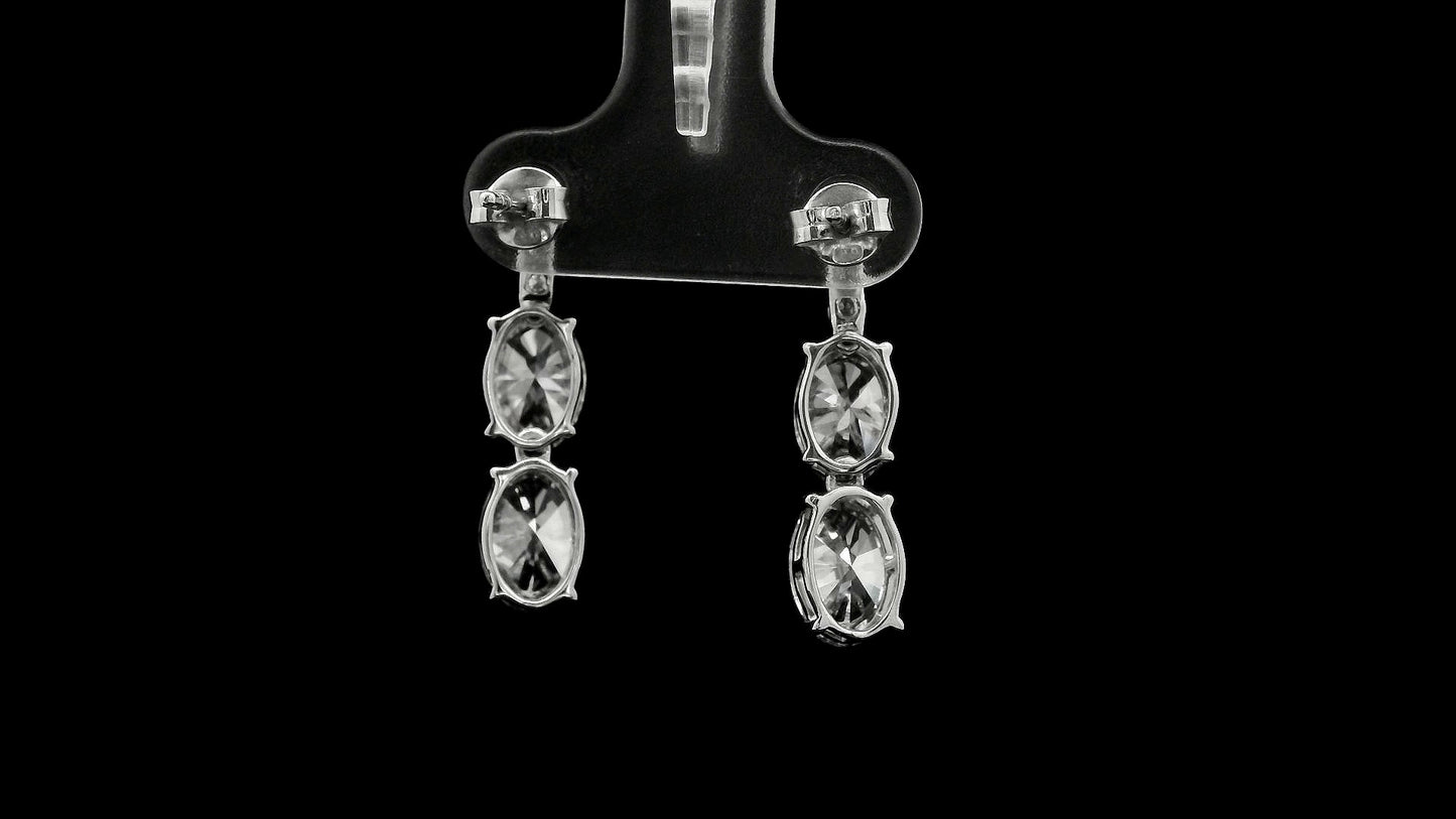 4.48 Carats Lab Grown Diamond 14K Gold Earrings
