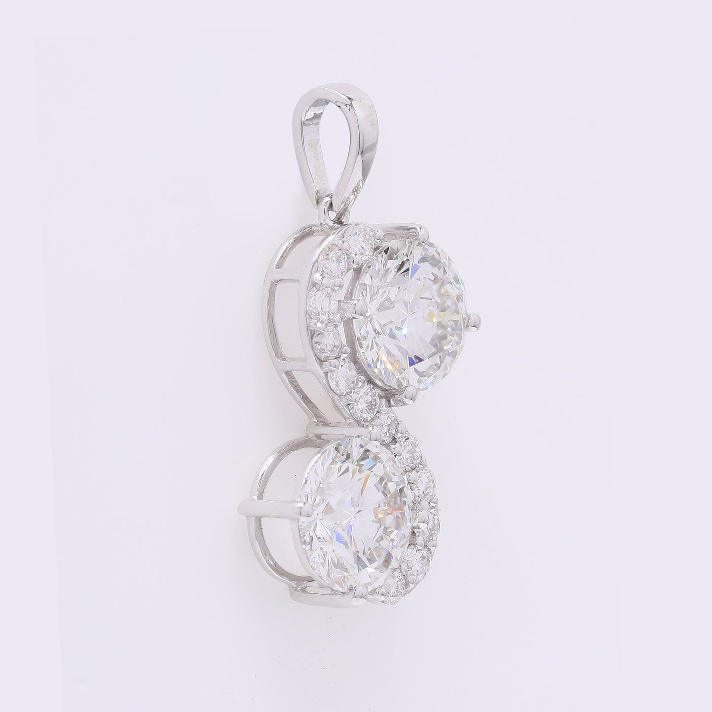 3.52 Carats Lab Grown Diamond 14K Gold Pendant