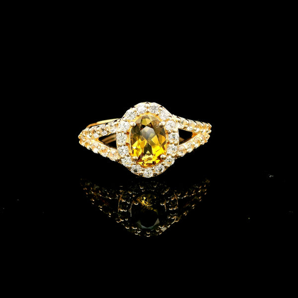 1.30 Ct Oval Tourmaline 14K Gold Ring